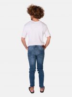 ⁦טי שירט פשתן /לבן⁩ – תמונה ⁦3⁩