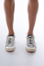 ⁦סניקרס p448 | אפור סוליה כתומה⁩ – תמונה ⁦5⁩