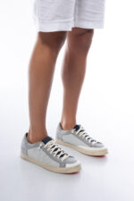 סניקרס p448 | אפור סוליה כתומה