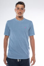 טי SCOTH AND SODA | טורקיז לוגו פוקסיה