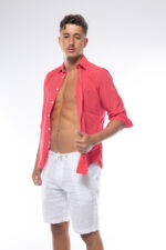 ⁦חולצת כותנה צווארון רגיל איטליה | פוקסיה⁩ – תמונה ⁦9⁩