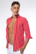 ⁦חולצת כותנה צווארון רגיל איטליה | פוקסיה⁩ – תמונה ⁦6⁩