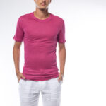 טי שירט פשתן /פוקסיה