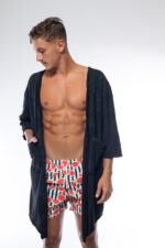 ⁦קימונו BRAND WHO | שחור⁩ – תמונה ⁦7⁩