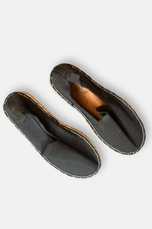 נעלי בד סוליה חבל| שחור