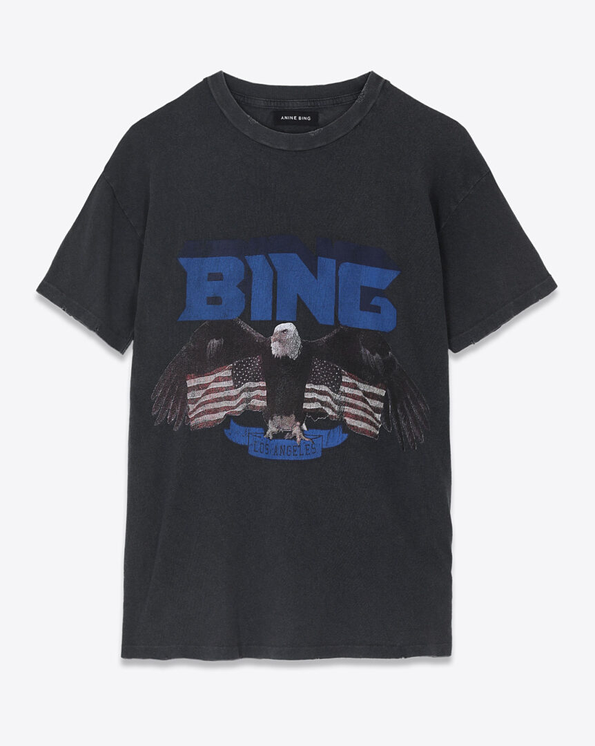vintage-bing-tee-_-washed-black-blue-ss23-aninebing-17 טי שירט נשר כחול ANINE BING /אפור – תמונה 1
