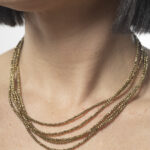 סט 4שרשראות חרוזים קטנים/ זהב