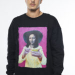 סווטשרט אוברסייז מונה ליזה/שחור