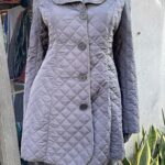 מעיל קווילט  פרינסס בינוני עם 4 כפתורים/אפור