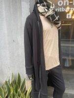 סווטשרט קפוטשון ארוך /שחור