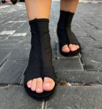 ⁦סנדל שטוח tela | שחור⁩ – תמונה ⁦5⁩