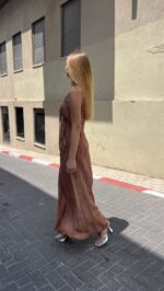 ⁦שמלה  מעטפה קרפ כתפיה  מידי/ חמרה⁩ – תמונה ⁦9⁩