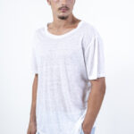 טי שירט פשתן /לבן