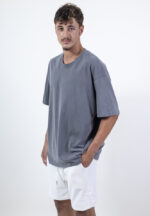 ⁦טי שירט OVERSIZE   / אפור כהה⁩ – תמונה ⁦4⁩