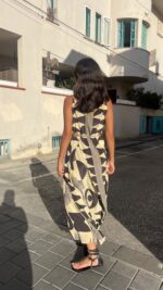⁦שמלת משי ולנטיס | חגורה זהב⁩ – תמונה ⁦6⁩