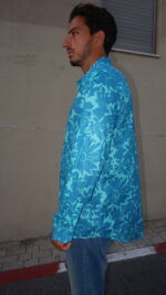 ⁦חולצת כותנה וואל | טורקיז⁩ – תמונה ⁦2⁩