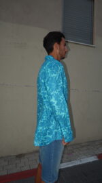 ⁦חולצת כותנה וואל | טורקיז⁩ – תמונה ⁦4⁩