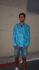 ⁦חולצת כותנה וואל | טורקיז⁩ – תמונה ⁦5⁩