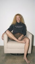 סווטשרט קפוט'שון ANINE BING |שחור los angeles