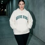 סווטשרט קפוט'שון ANINE BING |לבן מגבת