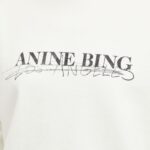 ⁦סווטשרט  ANINE BING | לבן הדפס בגב⁩ – תמונה ⁦10⁩