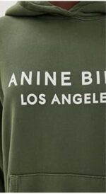 ⁦סווטשרט קפוט'שון ANINE BING |ירוק los angeles⁩ – תמונה ⁦3⁩