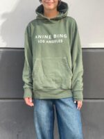 ⁦סווטשרט קפוט'שון ANINE BING |ירוק los angeles⁩ – תמונה ⁦7⁩