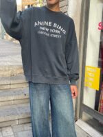 ⁦סווטשרט ANINE BING /אפור NY⁩ – תמונה ⁦2⁩