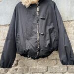 מעיל עם פרווה /שחור