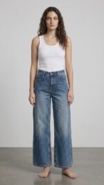 ⁦גינס ארוך מתרחב /כחול כהה⁩ – תמונה ⁦4⁩