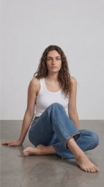 ⁦גינס ארוך מתרחב /כחול כהה⁩ – תמונה ⁦3⁩