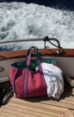 ⁦tote bag | אדום תכלת⁩ – תמונה ⁦3⁩
