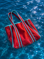 ⁦tote bag | אדום תכלת⁩ – תמונה ⁦2⁩
