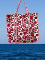⁦tote bag / פרחים אדום⁩ – תמונה ⁦2⁩