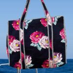 tote bag /  פרחים  שחור