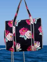tote bag /  פרחים  שחור